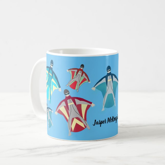 Fallschirmspringen Kaffeetasse (Vorderseite Links)