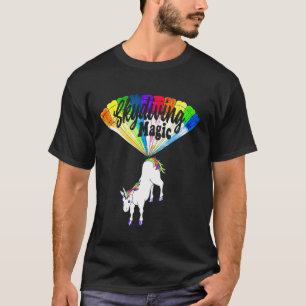 Fallschirmspringen Magisches Einhorn Geschenk Für T-Shirt