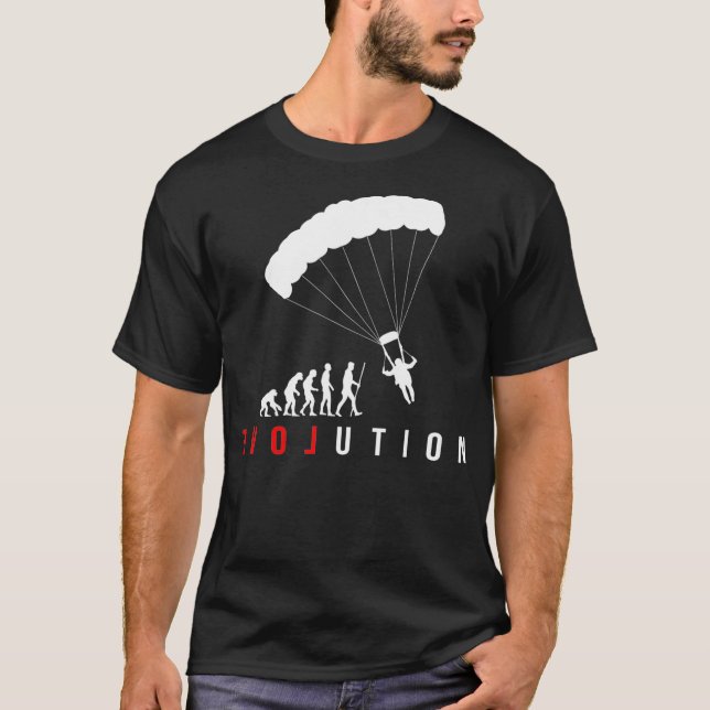 Fallschirmspringen Paragliding LIEBE Evolution T-Shirt (Vorderseite)