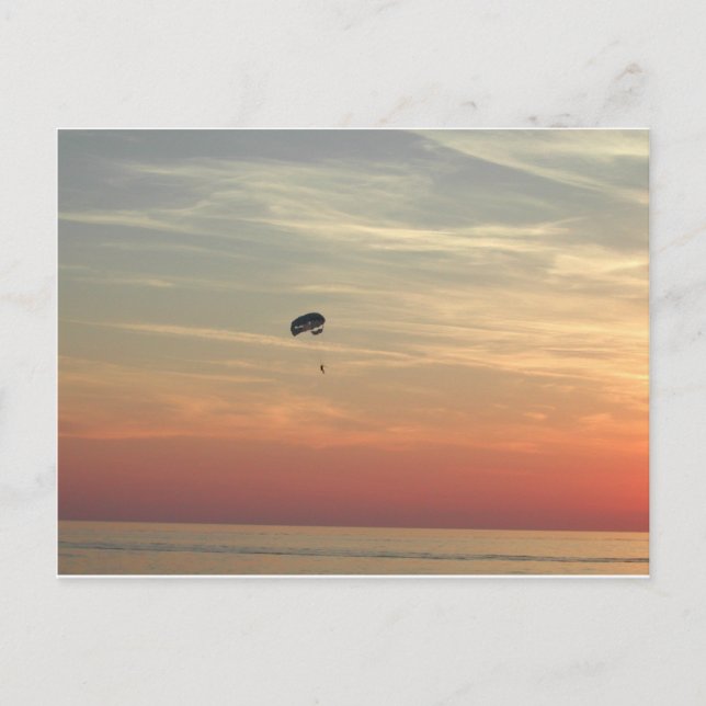 Fallschirmspringen Postkarte (Vorderseite)