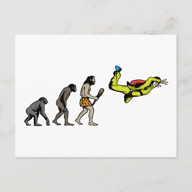 Fallschirmspringen Postkarte (Vorderseite)