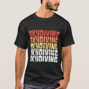 Fallschirmspringen Retro abgenutzt Fallschirmsprun T-Shirt