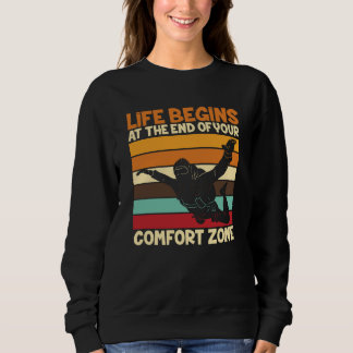 Fallschirmspringen Sky Diving Ende der Komfortzone Sweatshirt