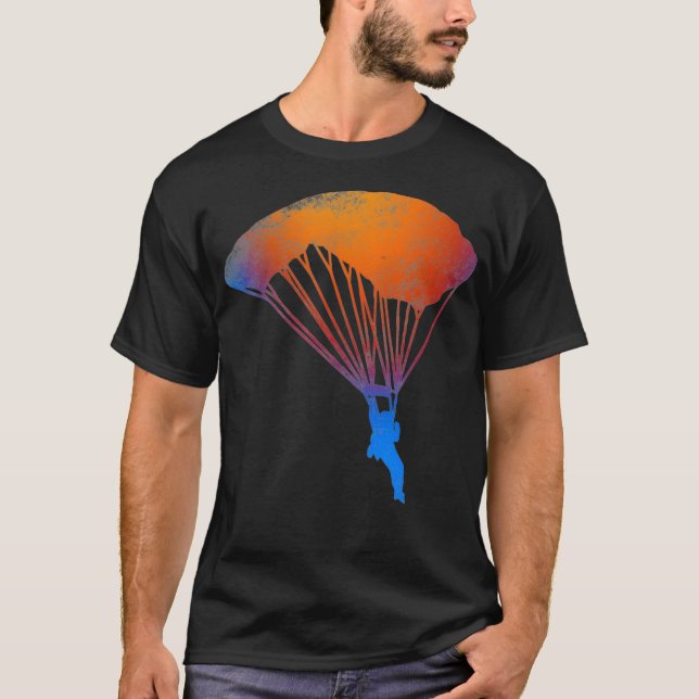Fallschirmspringen Skydiver Cooles Grafikdesign T-Shirt (Vorderseite)