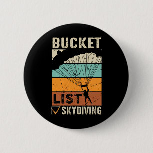 Fallschirmspringen Skydiver Instructor Bucket List Button