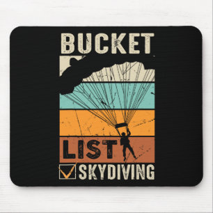 Fallschirmspringen Skydiver Instructor Bucket List Mousepad