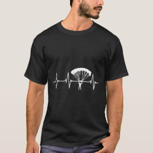 Fallschirmspringen Skydiving Springer Herzschlag B T-Shirt