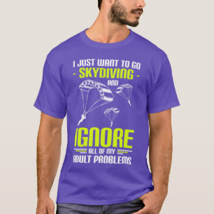 Fallschirmspringen Tauchen Fallschirmspringer Luft T-Shirt