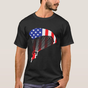 Fallschirmspringen USA-Flagge Amerikanisch in mir T-Shirt