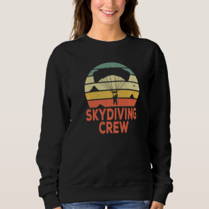 Fallschirmspringer-Crew Springt Vintage Fallschirm Sweatshirt