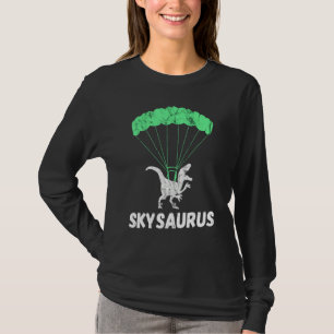 Fallschirmspringer Dinosaurier Skydiving Dino Fall T-Shirt
