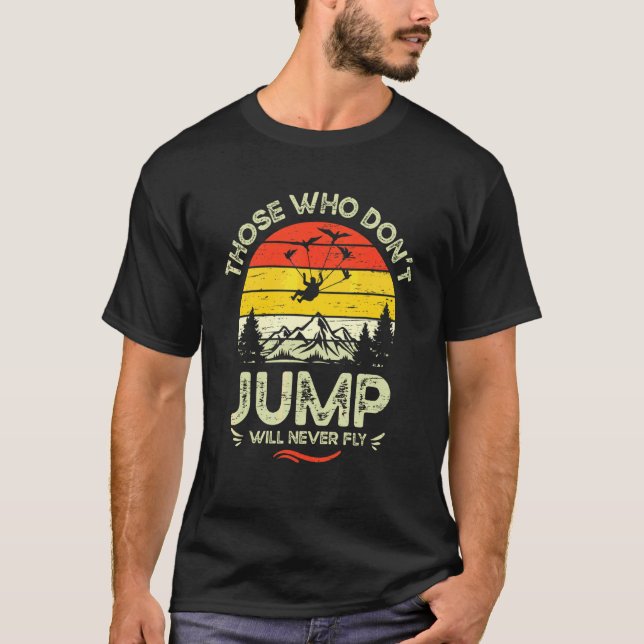 Fallschirmspringer Flugzeug Sprung T-Shirt (Vorderseite)