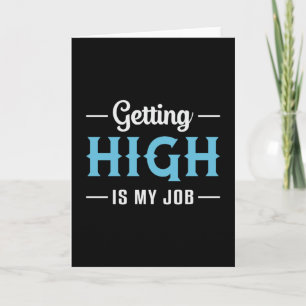 Fallschirmspringer Getting High Is My Job Sky Vint Karte