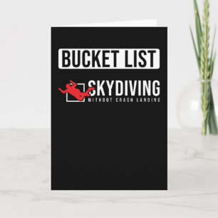 Fallschirmspringer Gift Bucket List Karte