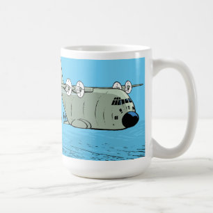 Fallschirmspringer Hercules Flugzeug Cartoon Kaffe Tasse