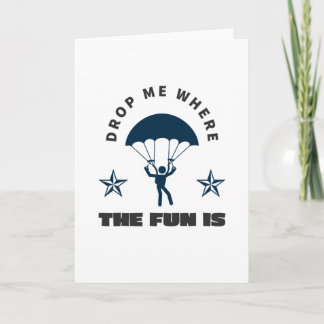 Fallschirmspringer Parachutist Karte