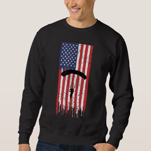 Fallschirmspringer-Parachutist-Skydive-Parachute D Sweatshirt (Vorderseite)
