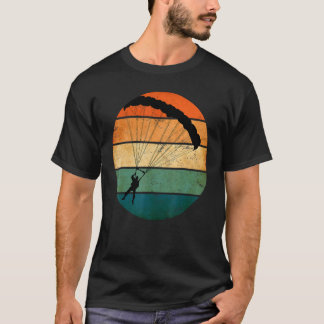 Fallschirmspringer-Silhouette Skydiving Fallschirm T-Shirt