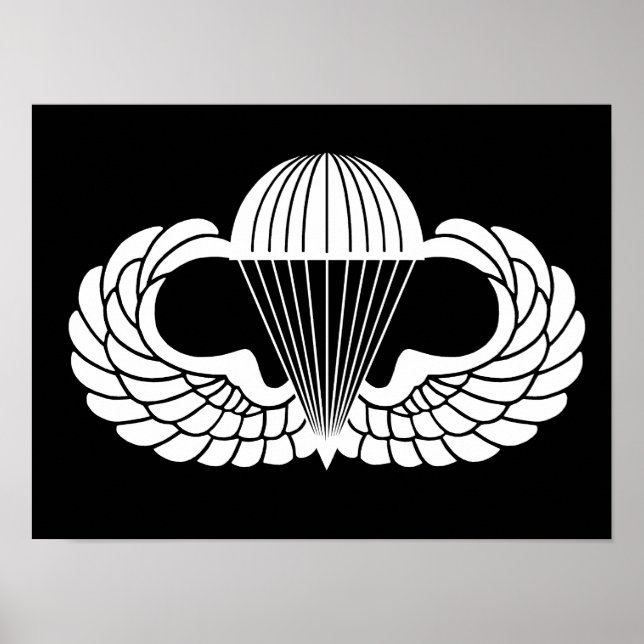 Fallschirmspringerabzeichen Poster (Vorne)