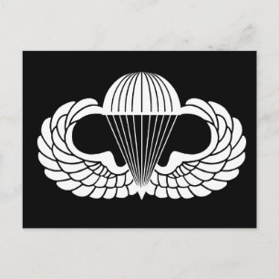 Fallschirmspringerabzeichen Postkarte