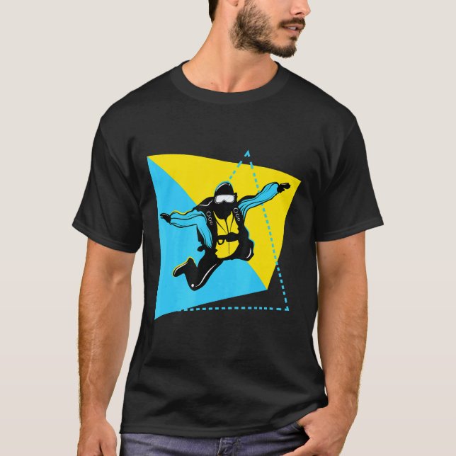 Fallschirmsprung-Grafik T-Shirt (Vorderseite)