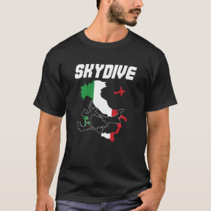 Fallschirmsprung Italien Flagge Fallschirmspringen T-Shirt