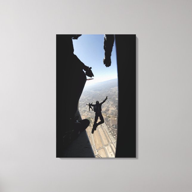 Fallschirmteam der US-Luftwaffe Leinwanddruck (Vorderseite)