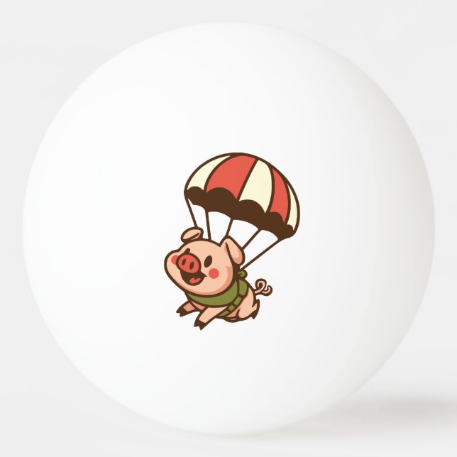 Fallschwein Tischtennisball (Vorderseite)