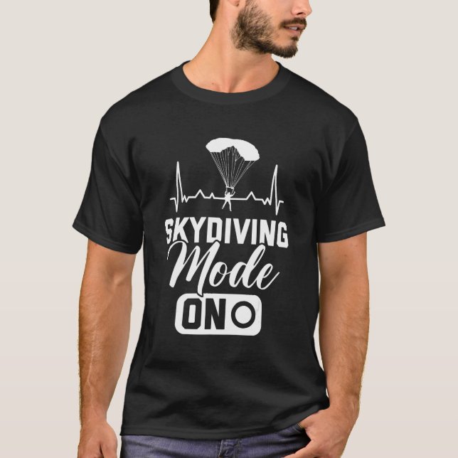 Fallspringen Base Jumping Fallschirm  Skydiving-Mo T-Shirt (Vorderseite)