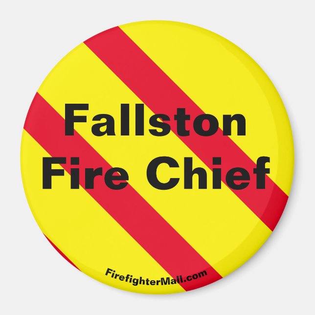 Fallston Fire Chef rot/gelb/schwarz Magnet (Vorne)