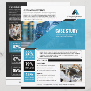 Fallstudien-Flyer-Vorlage Business-Marketing