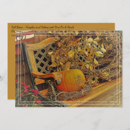 Fallszene / Pumpkin & Bittersweet 5 x 7 Postkarte