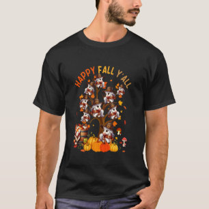 Fallt allen Gruppenpferden auf Herbstbaum-Kürbisse T-Shirt