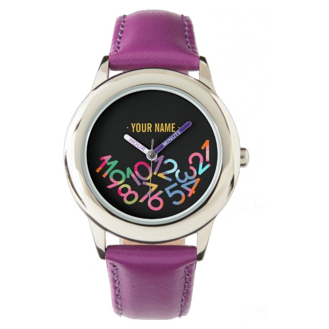 Fallzahlen Funny Gravity Personalisiert Watch Armbanduhr (Vorderseite)