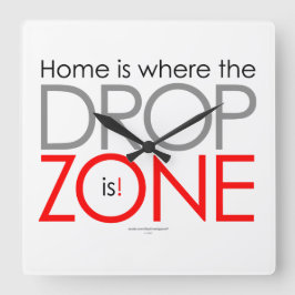 Fallzone für Skydiving Quadratische Wanduhr