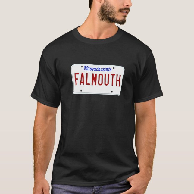 Falmouth Cape Cod Boston Massachusetts License Pla T-Shirt (Vorderseite)