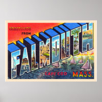 Falmouth Cape Cod Massachusetts Vintage Postcard
