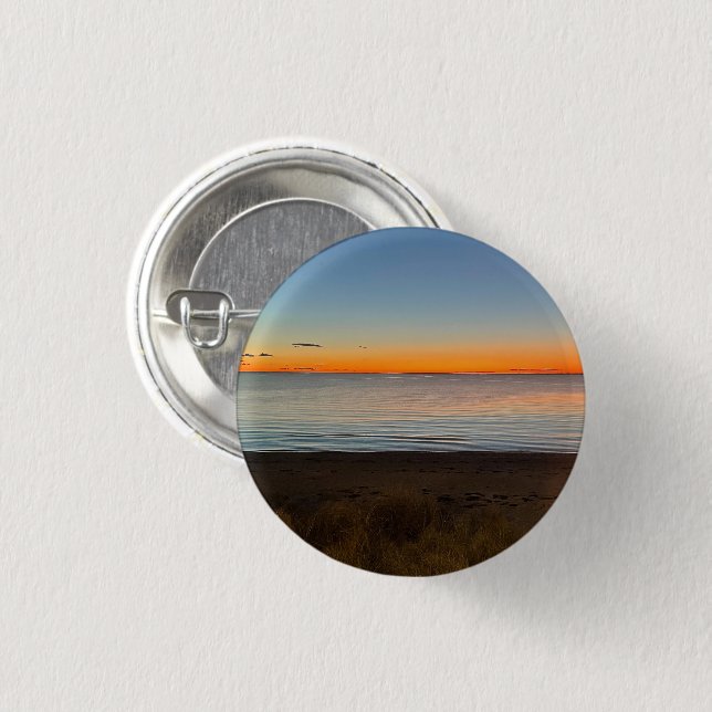 Falmouth Cape Cod Sonnenuntergang Foto Pin Button (Vorne & Hinten)