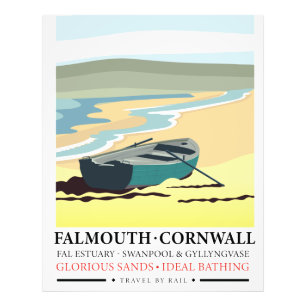 Falmouth Cornwall Reiseplakat Fotodruck