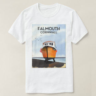 Falmouth Cornwall Reiseposter für Fischereifahrzeu T-Shirt