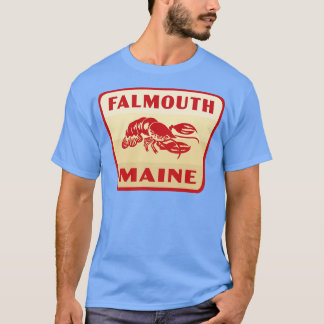 Falmouth Maine Retro Abzeichen Tan T-Shirt