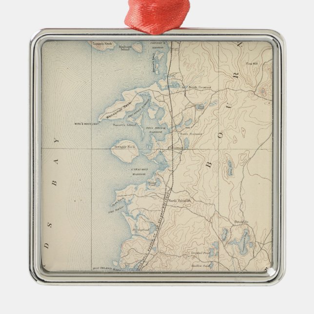 Falmouth, Massachusetts Ornament Aus Metall (Vorne)