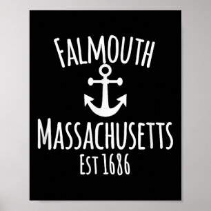 Falmouth Nautical Segeln Küstenbootfahren Rustikal Poster