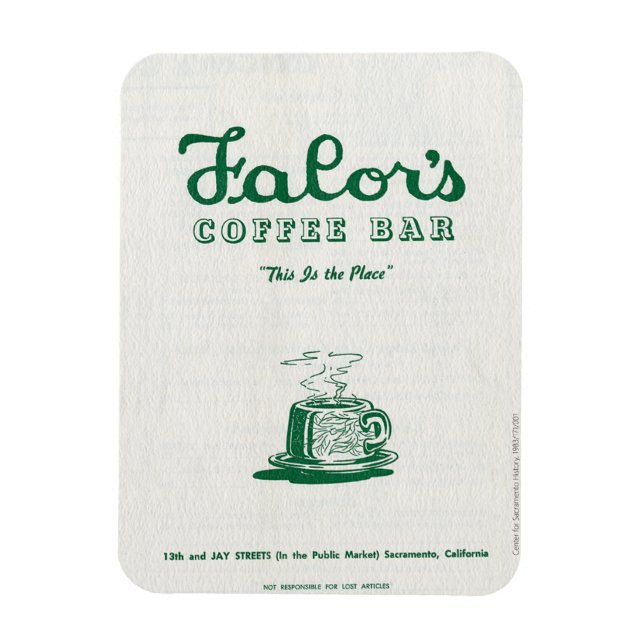 Falor's Coffee Bar Menu Magnet (Vertikal)