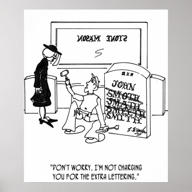 falsch geschriebener Grabstein Poster (Vorne)