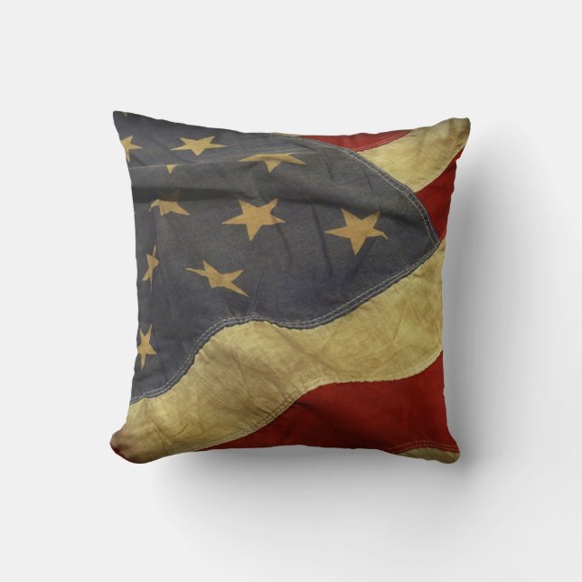 Falsche amerikanische Flagge Kissen (Vorderseite)
