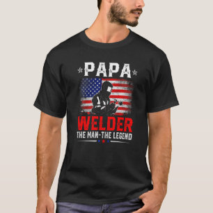 Falsche amerikanische Flagge Papa Welder The Legen T-Shirt