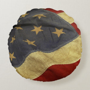 Falsche amerikanische Flagge Rundes Kissen