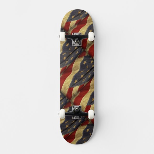 Falsche amerikanische Flagge Skateboard (Vorderseite)