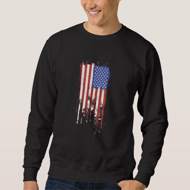 Falsche amerikanische Flagge Sweatshirt (Vorderseite)